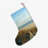 Spring Beach Scene No. 3 Custom Kleine Kerstsok (Achterkant (Hangend))