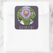Spring Beast Vierkante Sticker (Tas)