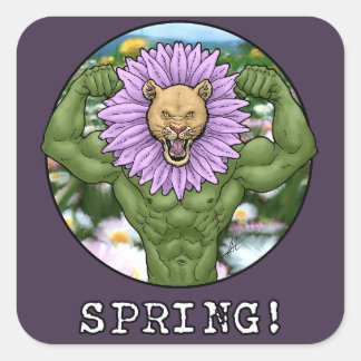 Spring Beast Vierkante Sticker