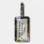 Spring Beauty a Paarse Wildflower Abstract Bagagelabel (Achterkant verticaal)