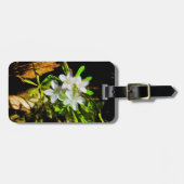 Spring Beauty a Paarse Wildflower Abstract Bagagelabel (Voorkant horizontaal)