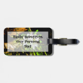 Spring Beauty a Paarse Wildflower Abstract Bagagelabel (Achterkant horizontaal)