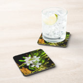 Spring Beauty a Paarse Wildflower Abstract Drankjes Onderzetter (Rechterzijde)