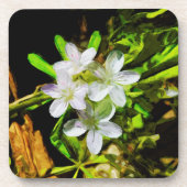 Spring Beauty a Paarse Wildflower Abstract Drankjes Onderzetter (Voorkant)