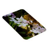Spring Beauty a Paarse Wildflower Abstract Magneet (Rechterzijde)
