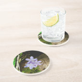 Spring Beauty a Paarse Wildflower Abstract Zandsteen Onderzetter (Zijkant)