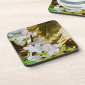 Spring Beauty a Wildflower Abstract Impressionisme Drankjes Onderzetter (Linkerzijde)