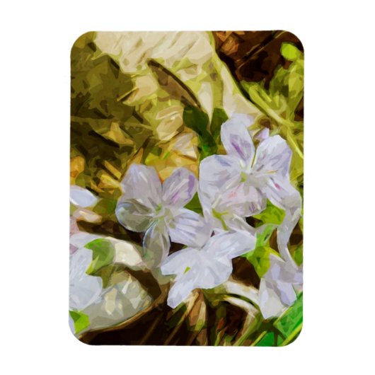 Spring Beauty a Wildflower Abstract Impressionisme Magneet (Verticaal)