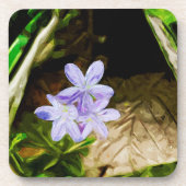 Spring Beauty a Wildflower Abstract Impressionisme Onderzetter (Voorkant)