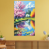 Spring beauty canvas afdruk (Insitu (Woonkamer))