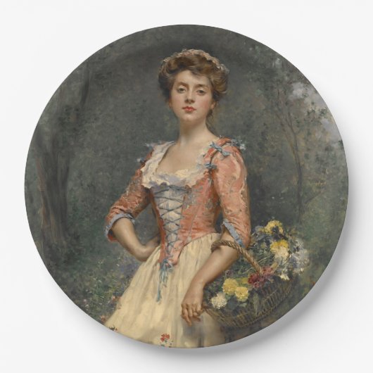 Spring Beauty (door Raimundo de Madrazo y Garreta) Papieren Bordje (Voorkant)