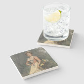 Spring Beauty (door Raimundo de Madrazo y Garreta) Stenen Onderzetter (Zijkant)