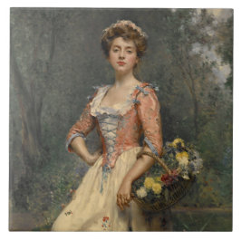 Spring Beauty (door Raimundo de Madrazo y Garreta) Tegeltje