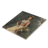 Spring Beauty (door Raimundo de Madrazo y Garreta) Tegeltje (Zijkant)