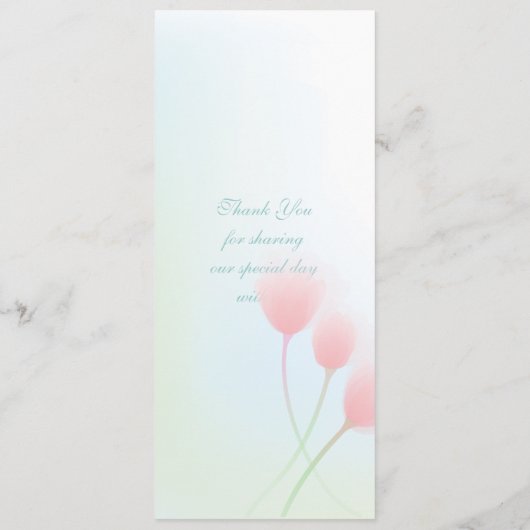 Spring Beauty Menu (Achterkant)