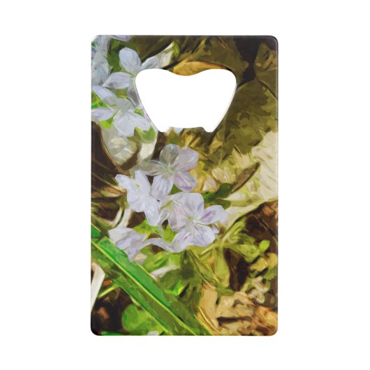 Spring Beauty Paars Wilde Bloem Abstract Creditkaart Flessenopener (Voorkant)