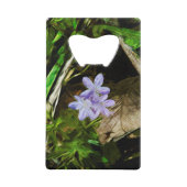 Spring Beauty Paars Wilde Bloem Abstract Creditkaart Flessenopener (Voorkant)