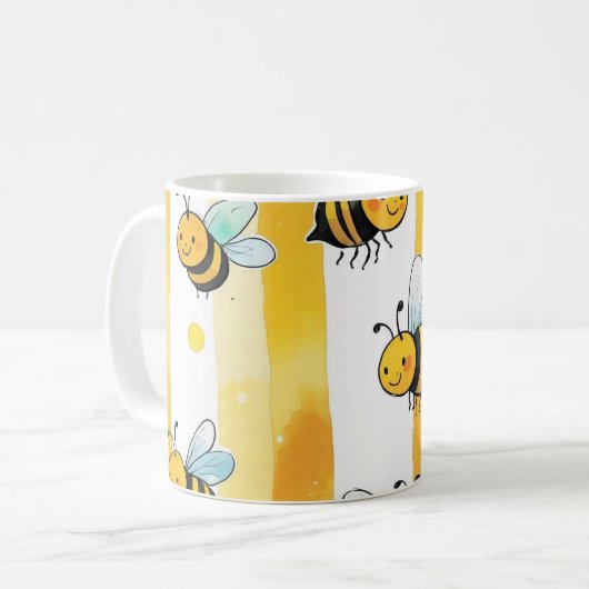 Spring,Bee,Kids Friendly,mug Koffiemok (Voorkant links)
