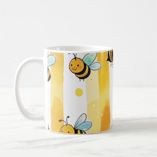Spring,Bee,Kids Friendly,mug Koffiemok (Links)