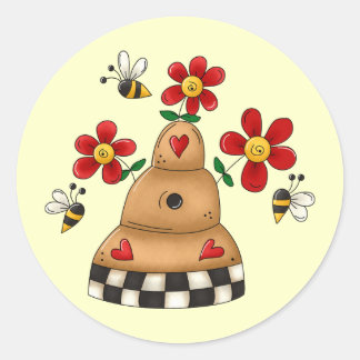 Spring Beehive Ronde Sticker