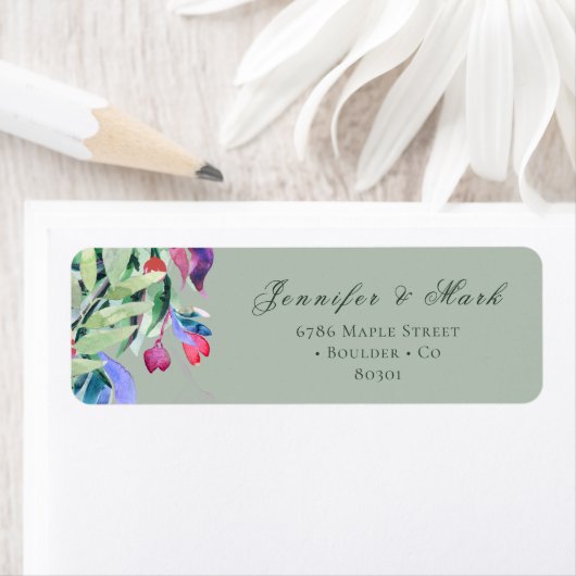 Spring Berries retour adreslabel Etiket (Insitu)