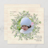 Spring Berry krans foto uitnodiging (Voorkant / Achterkant)