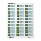 Spring Berry Photo Pine Tree Evergreen Branch Etiket (Full Sheet)