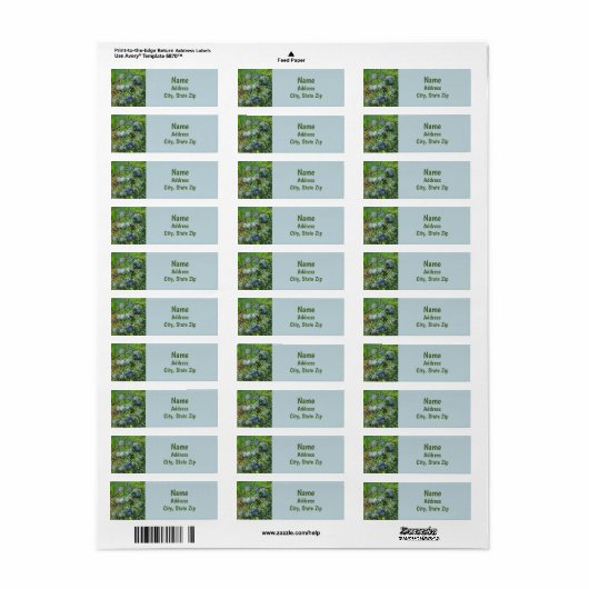 Spring Berry Photo Pine Tree Evergreen Branch Etiket (Full Sheet)