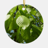 Spring Birch Leaves Green Tree Keramisch Ornament (Voorkant)