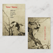 SPRING BIRD bruin geel Visitekaartje (Voorkant / Achterkant)