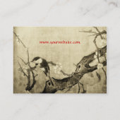 SPRING BIRD bruin geel Visitekaartje (Achterkant)