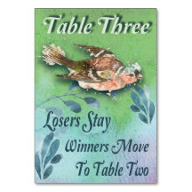 Spring Bird Bunco tafel drie Waterverf