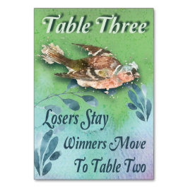 Spring Bird Bunco tafel drie Waterverf Kaart