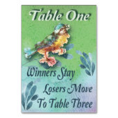 Spring Bird Bunco tafel een Waterverf Kaart (Voorkant)