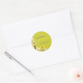 Spring Bird Green Vrijgezellenfeest Ronde Sticker (Envelop)