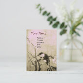 SPRING BIRD, roze bruin Visitekaartje (Staand voorkant)
