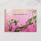 SPRING BIRD ,roze violet ,blauw,bruin Visitekaartje (Achterkant)