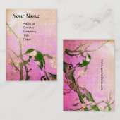 SPRING BIRD, roze violet bruin Visitekaartje (Voorkant / Achterkant)