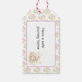 Spring Bird Watering Can Baby shower Cadeaulabel (Achterkant)