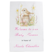 Spring Bird Watering Can Baby shower Medium Cadeauzakje (Achterkant)