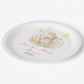 Spring Bird Watering Can Baby shower Papieren Bordje (Gekanteld)