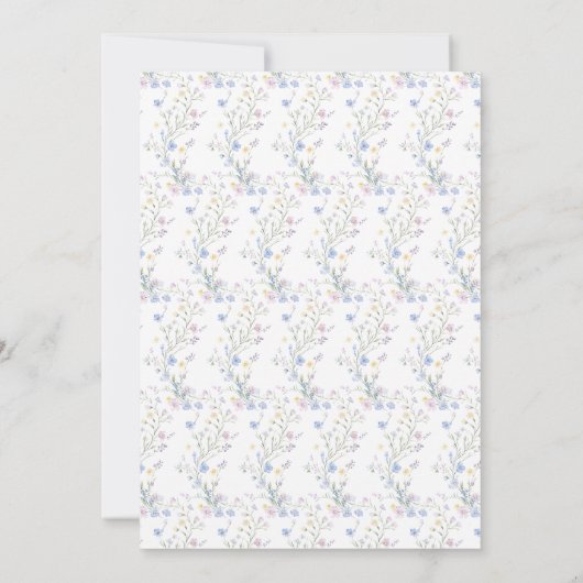 Spring Birds Baby shower Bingo Kaart (Achterkant)