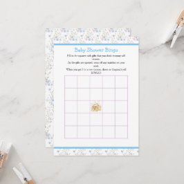 Spring Birds Baby shower Bingo Kaart