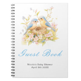 Spring Birds Baby Shower Guest Book Notitieboek
