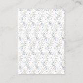 Spring Birds Baby shower Luierkrabbel Informatiekaartje (Achterkant)