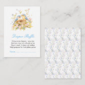 Spring Birds Baby shower Luierkrabbel Informatiekaartje (Voorkant / Achterkant)