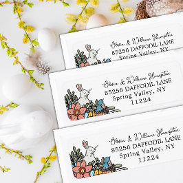 Spring Birds Baby shower retouradres Etiket