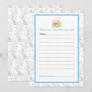 Spring Birds Baby ShowerAdvieslijst Kaart