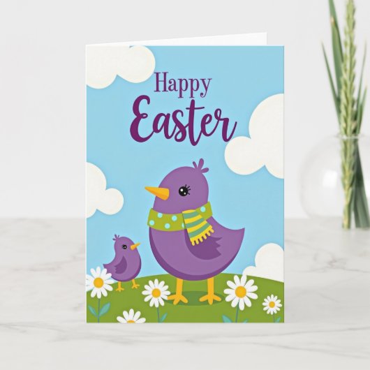 Spring Birds Easter Wish Card Kaart (Voorkant)