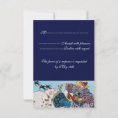 SPRING BIRDS GARDEN PARTY, SAPPHIRE GEM MONOGRAM KAART (Achterkant)